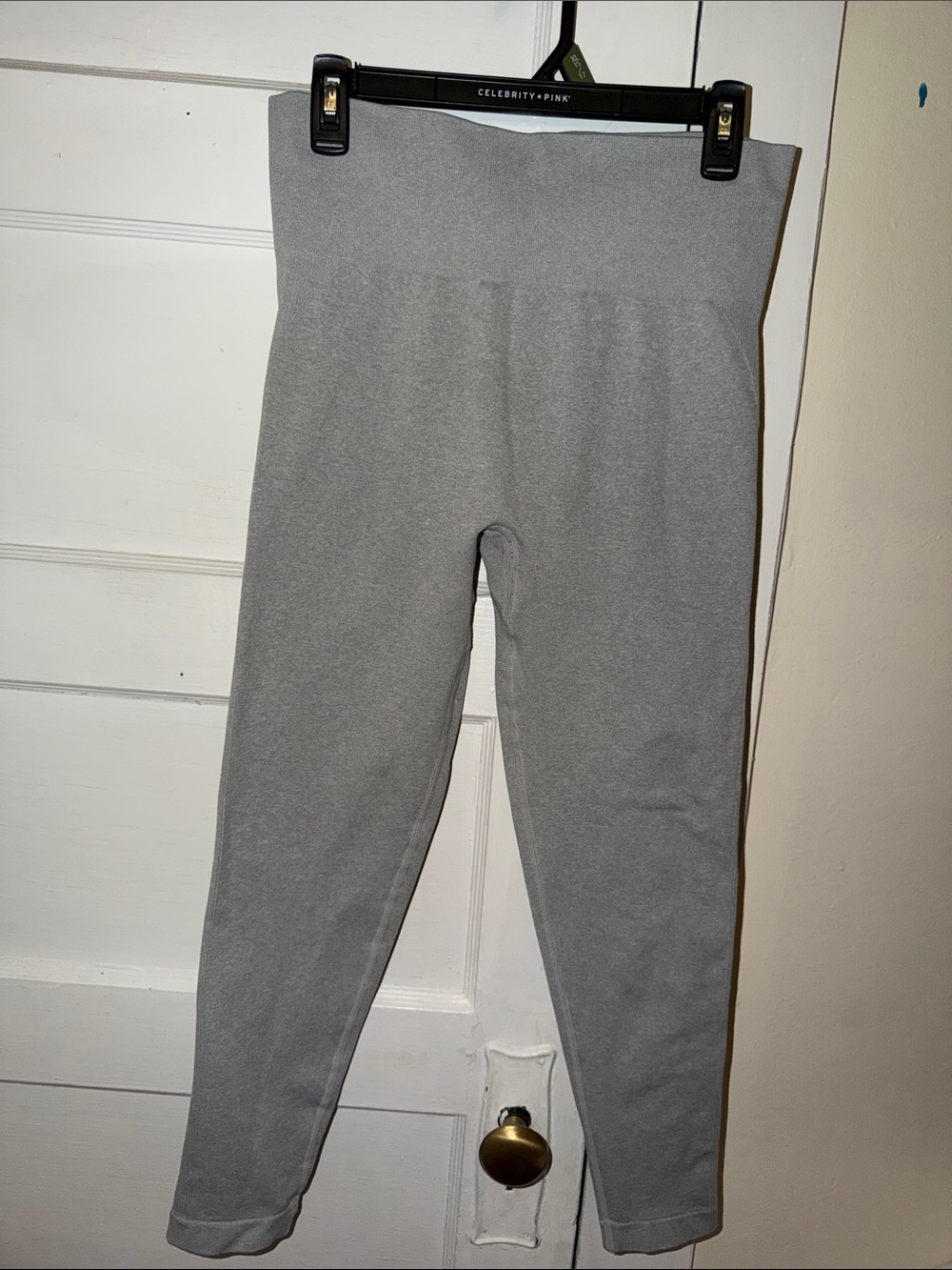 Celebrity Pink Girls' Light Grey High-Waist Leggings